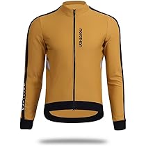 Amazon.co.jp: Morethan サイクルジャージ 裏起毛 (S/ゴールデン